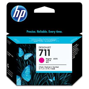 HP 711 magenta blækpatron 3-pack original HP CZ135A.