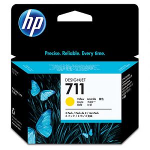 HP 711 gul blækpatron 3-pack original HP CZ136A.