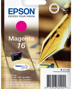 Epson 16 magenta blækpatron 3,1ml original Epson C13T16234010