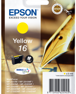 Epson 16 gul blækpatron 3,1ml original Epson C13T16244010
