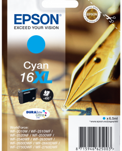 Epson 16XL cyan blækpatron 6,5ml original Epson C13T16324010