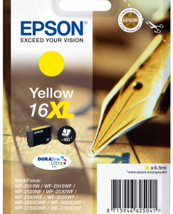 Epson 16XL gul blækpatron 6,5ml original Epson C13T16344010