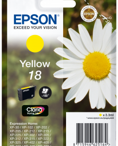 Epson 18 gul blækpatron 3,3ml original Epson C13T18044010