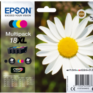 Epson 18XL multipack BK+C+M+Y blækpatron 31,3ml original C13T18164010