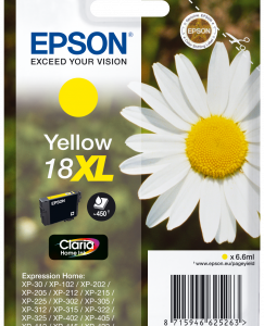 Epson 18XL gul blækpatron 6,6ml original Epson C13T18144010