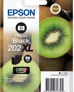 Epson 202XL foto sort blækpatron 7,9ml original C13T02H14010