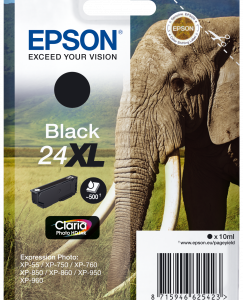 Epson 24XL sort blækpatron 10ml original Epson C13T24314010