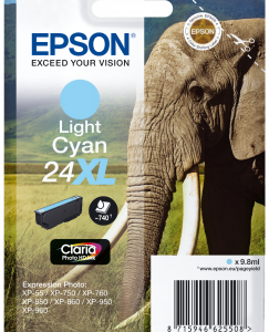 Epson 24XL light cyan blækpatron 9,8ml original Epson C13T24354010