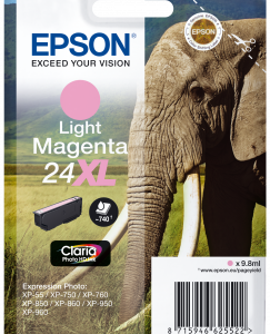 Epson 24XL light magenta blækpatron 9,8ml original Epson C13T24364010