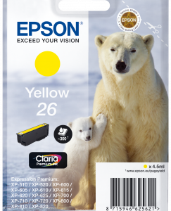 Epson 26 gul blækpatron 4,5ml original Epson C13T26144010
