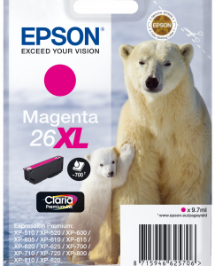 Epson 26XL magenta blækpatron 9,7ml original Epson C13T26334010