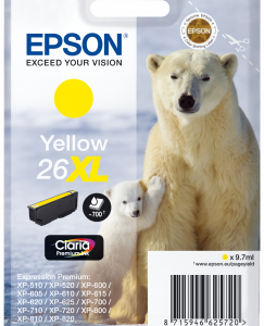 Epson 26XL gul blækpatron 9,7ml original Epson C13T26344010