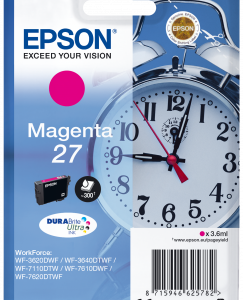 Epson 27 Magenta blækpatron 3,6ml original - C13T27034010