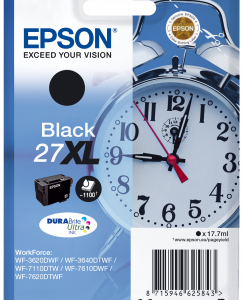 Epson 27XL sort blækpatron 17,7ml original - T2711 - C13T27114012