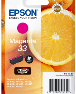 Epson 33 magenta blækpatron 4,5ml original Epson C13T33434010