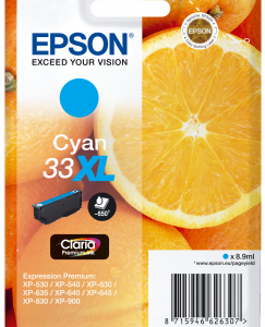 Epson 33XL cyan blækpatron 8,9ml original Epson C13T33624010
