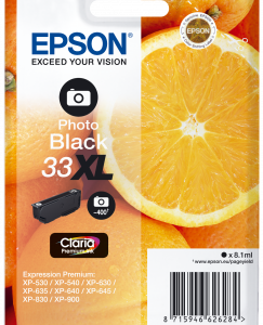 Epson 33XL foto sort blækpatron 8,1ml original Epson C13T33614010