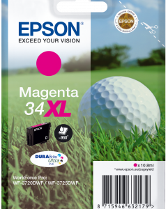 Epson 34XL magenta blækpatron 10,8ml original C13T34734010