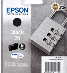 Epson 35 sort blækpatron 16,1ml original C13T35814010