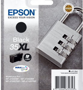 Epson 35XL sort blækpatron 41,2ml original C13T35914010