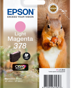 Epson 378 lys magenta blækpatron 4,8ml original C13T37864010