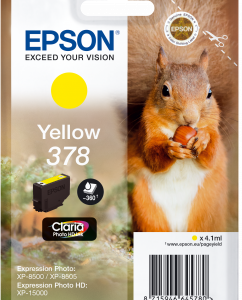 Epson 378 gul blækpatron 4,1ml original C13T37844010