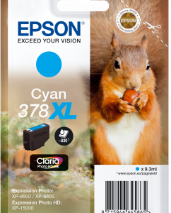 Epson 378XL cyan blækpatron 9,3ml original C13T37924010