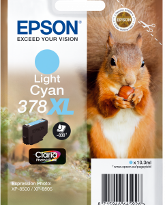 Epson 378XL lys cyan blækpatron 10,3ml original C13T37954010
