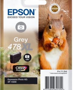 Epson 478XL grå blækpatron 11,2ml original C13T04F64010
