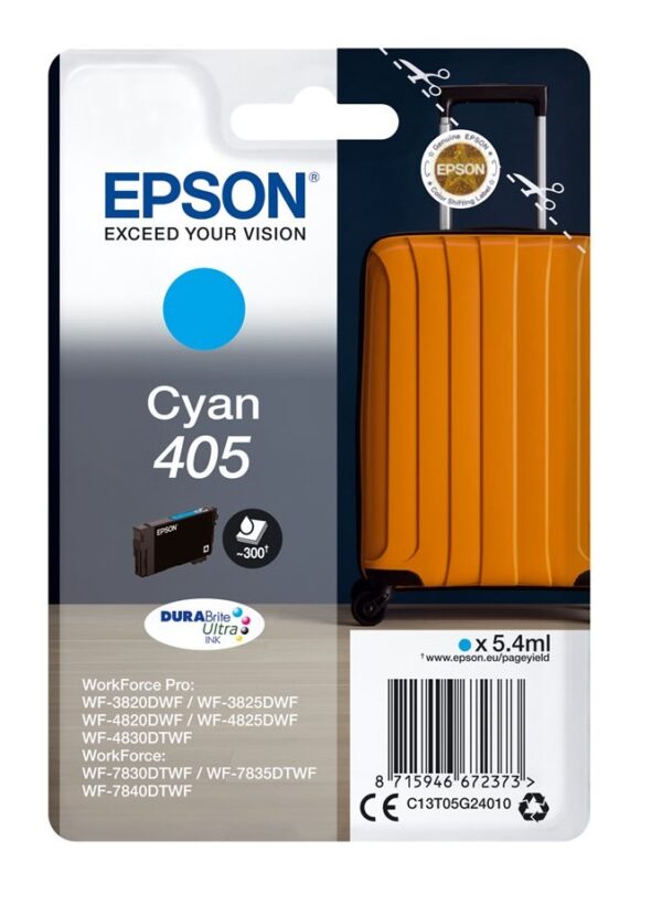 Epson 405 cyan blækpatron original 5,4ml Epson C13T05G24010