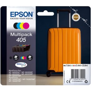 Multipack! Epson 405 BK/C/M/Y blækpatron original 23,8ml Epson C13T05G64010 4 stk.