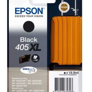 Epson 405XL sort blækpatron original 18,9ml Epson C13T05H14010