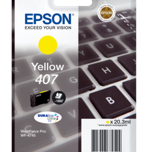 Epson 407 gul blækpatron original 20,3ml Epson C13T07U440