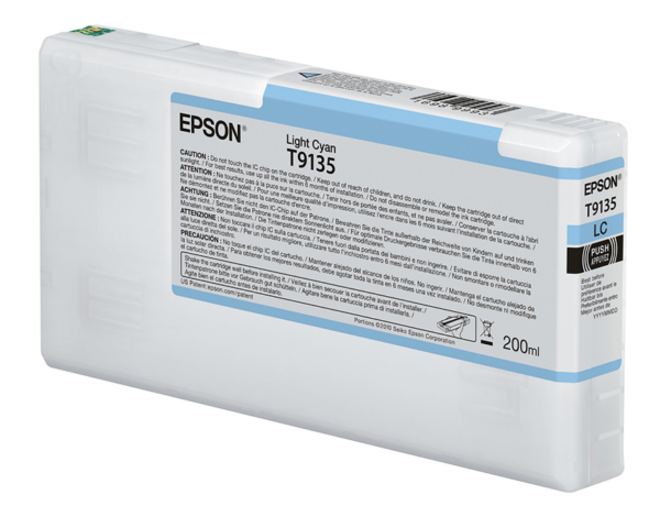 Epson T9135 light cyan blækpatron 200ml original Epson C13T913500