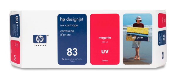 HP 83 magenta UV blækpatron 680ml original HP C4942A