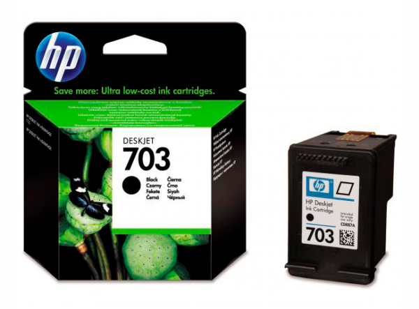 HP 703 sort blækpatron 4ml original CD887AE