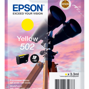 Epson 502 gul blækpatron 3,3ml original C13T02V44010