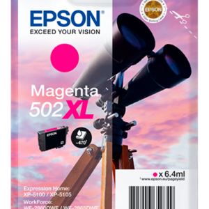 Epson 502XL magenta blækpatron 6,4ml original C13T02W34010