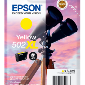 Epson 502XL gul blækpatron 6,4ml original C13T02W44010