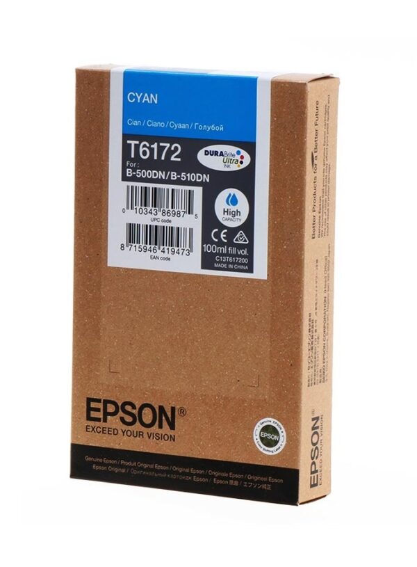 Epson T6172 xl cyan blækpatron original 100 ml Epson C13T617200