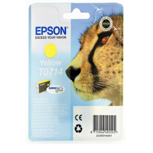 Epson T0714 gul blækpatron 5ml original Epson C13T07144021