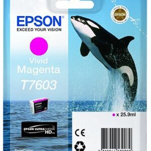Epson T7603 vivid magenta blækpatron 26ml original Epson T7603