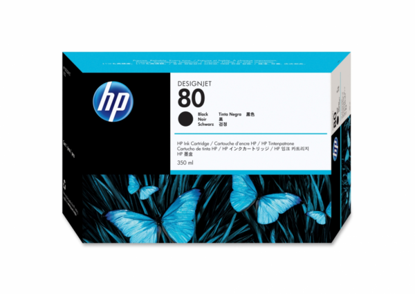 HP 80 sort blækpatron HP Designjet 1050 / 1055 C4871A 350ml original