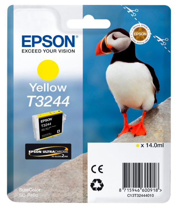 Epson T3244 gul blækpatron 14ml original Epson C13T32444010