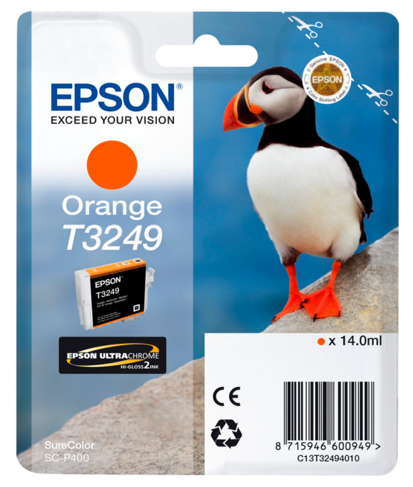 Epson T3249 orange blækpatron 14ml original Epson C13T32494010