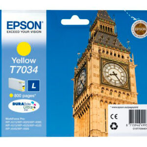 Epson T7034 gul blækpatron 9,6ml original Epson C13T70344010