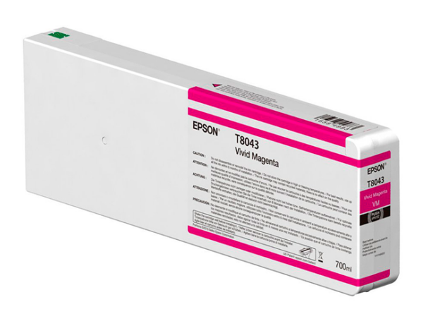 Epson T8043 vivid magenta blækpatron 700ml original Epson C13T804300