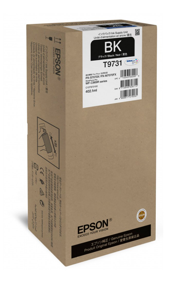 Epson T9731 XL sort blækpatron 402,1ml original C13T973100