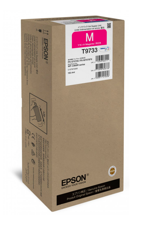 Epson T9733 XL magenta blækpatron 192,4ml original C13T973300