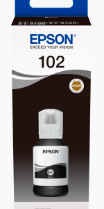Epson 102 sort blækrefill 127ml original C13T03R140